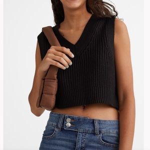 Zara crop knitted vest